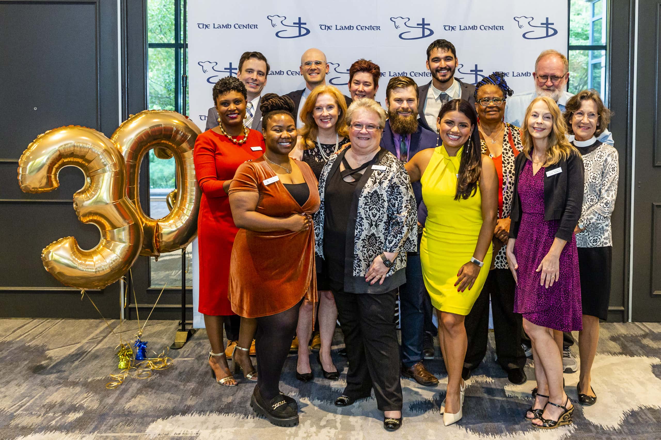 KSaunders-7511 The Lamb Center Staff for 30th Anniversary Banquet