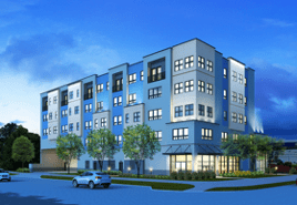 Night time building rendering Night time building rendering